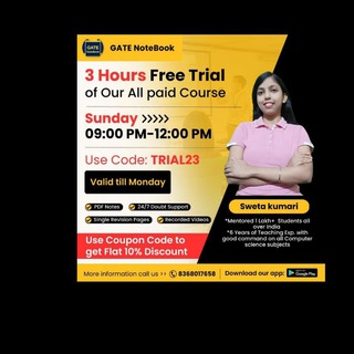 GATE CS IT by Sweta Kumari (Unacademy Code - HELLOSONU01)