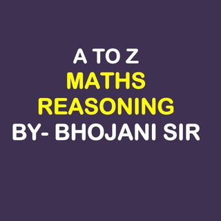 MATHS BY BHOJANI SIR